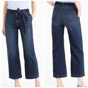 J.Crew Rayner wide-leg ankle jean with tie belt